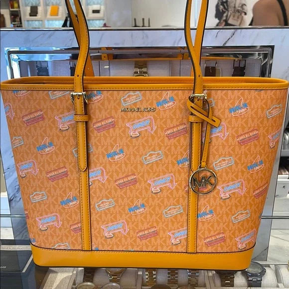 Michael Kors Bags Michael Kors Jet Set Large Printed Signature